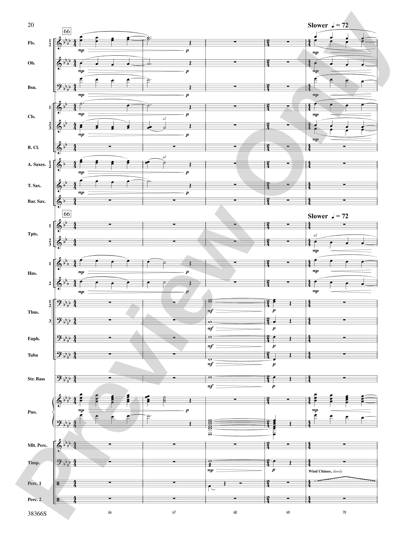October Farewell: Concert Band Conductor Score & Parts