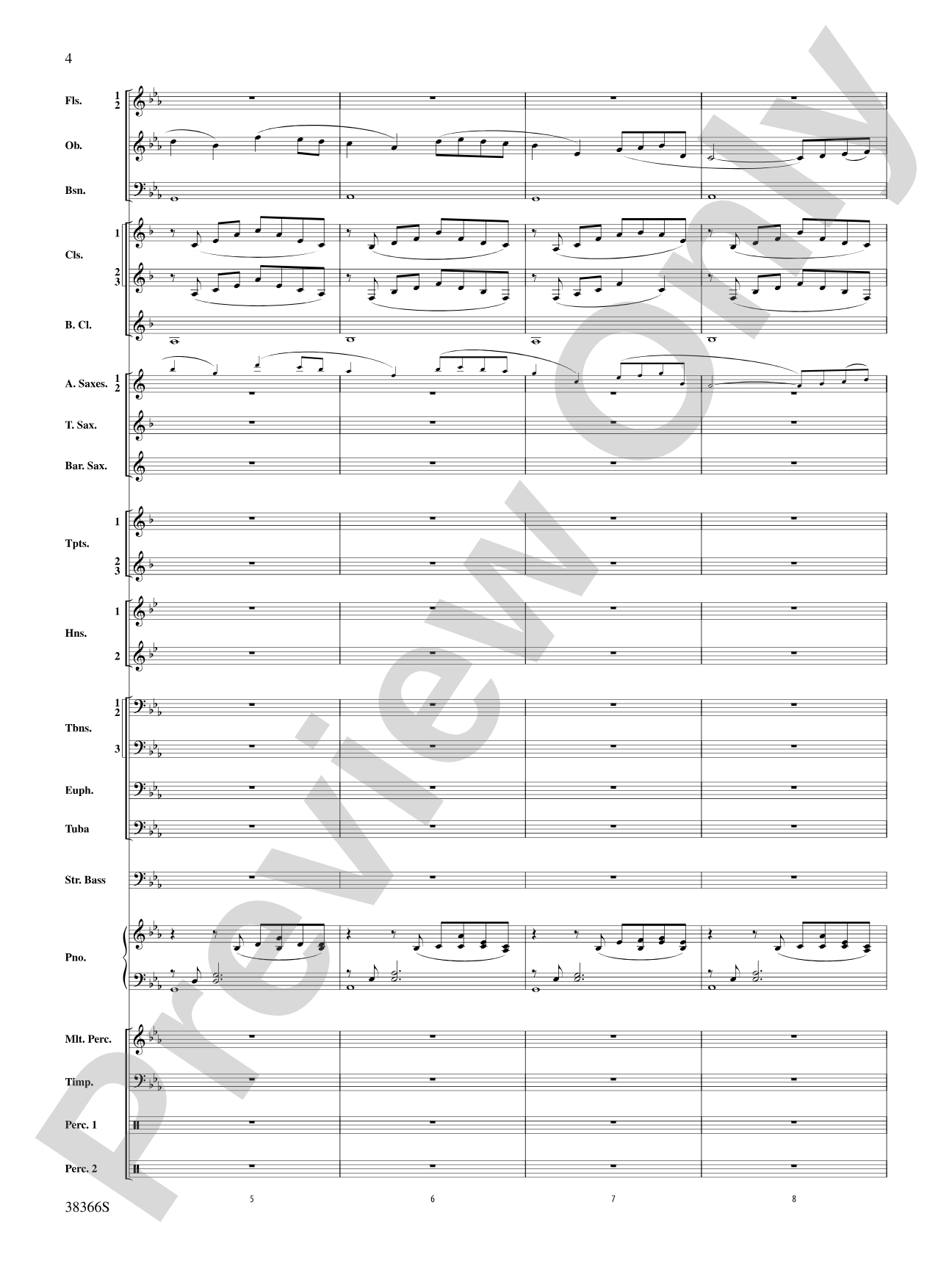 October Farewell: Concert Band Conductor Score & Parts