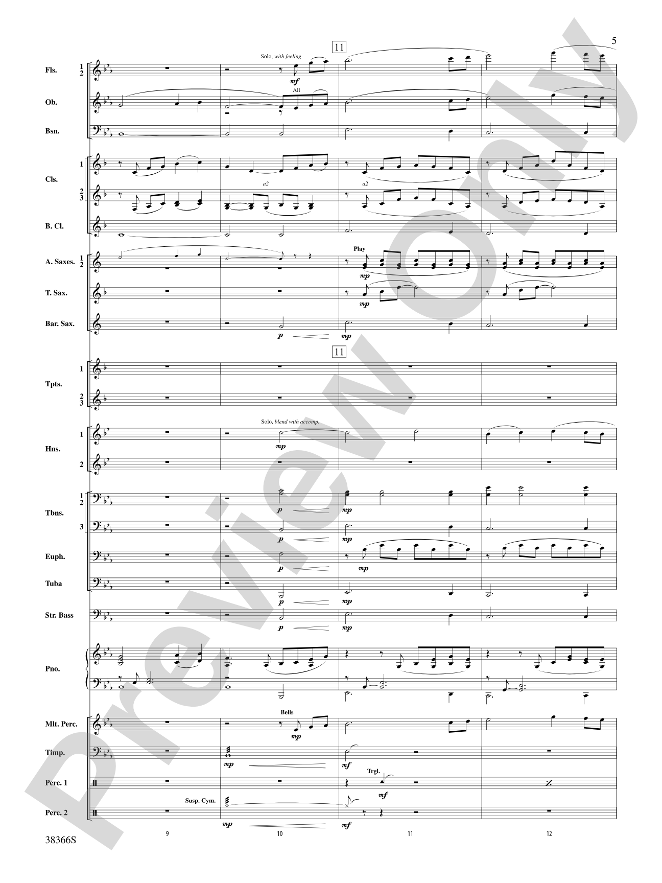 October Farewell: Concert Band Conductor Score & Parts