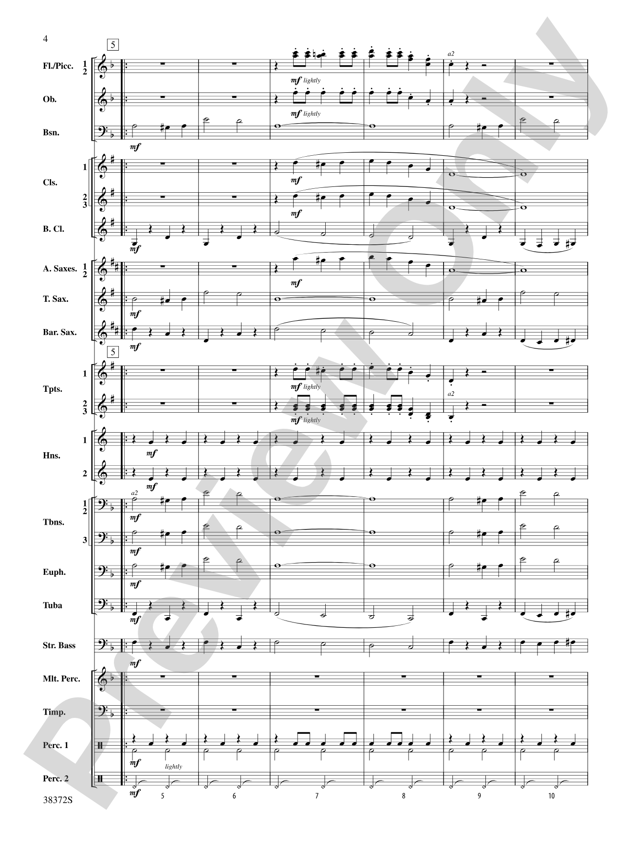 Con Brio: Concert Band Conductor Score & Parts
