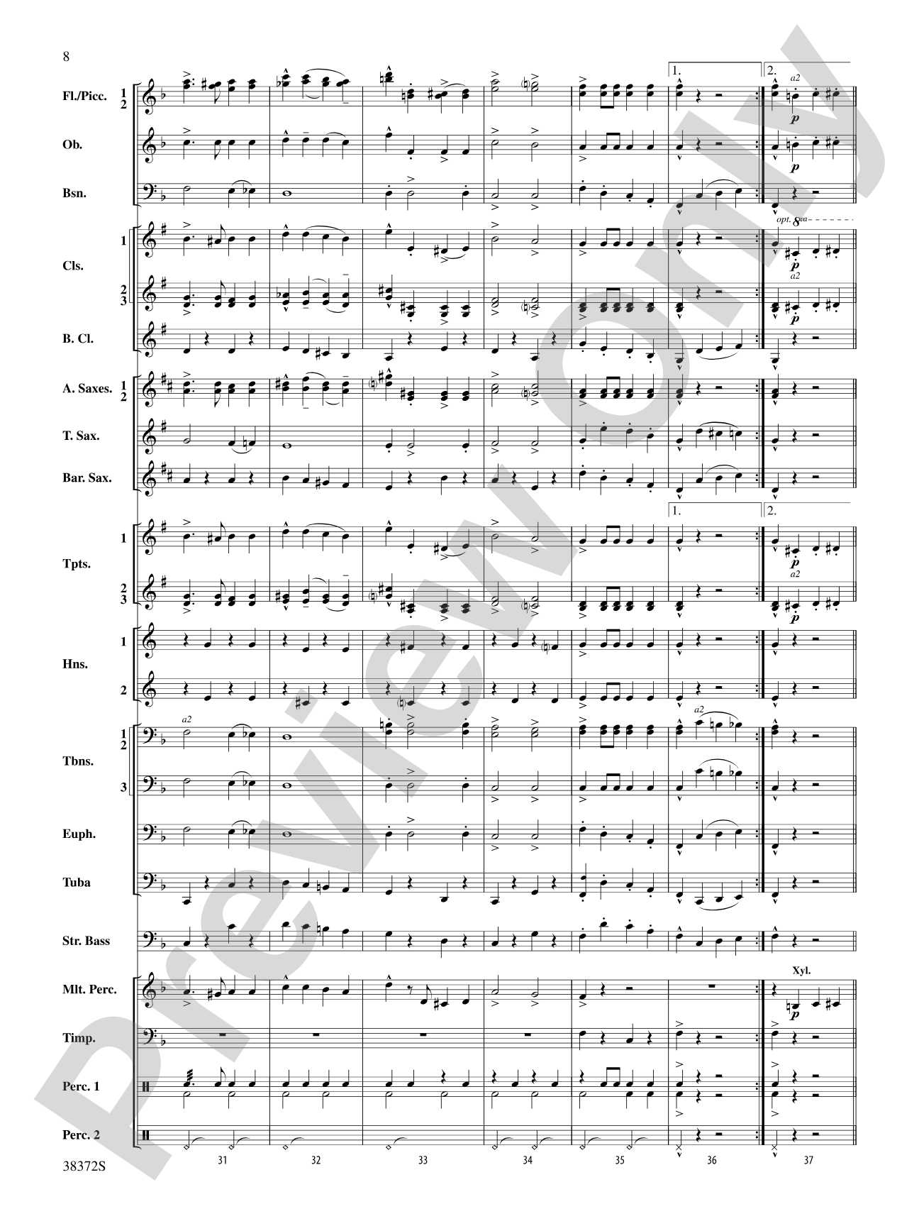 Con Brio: Concert Band Conductor Score & Parts
