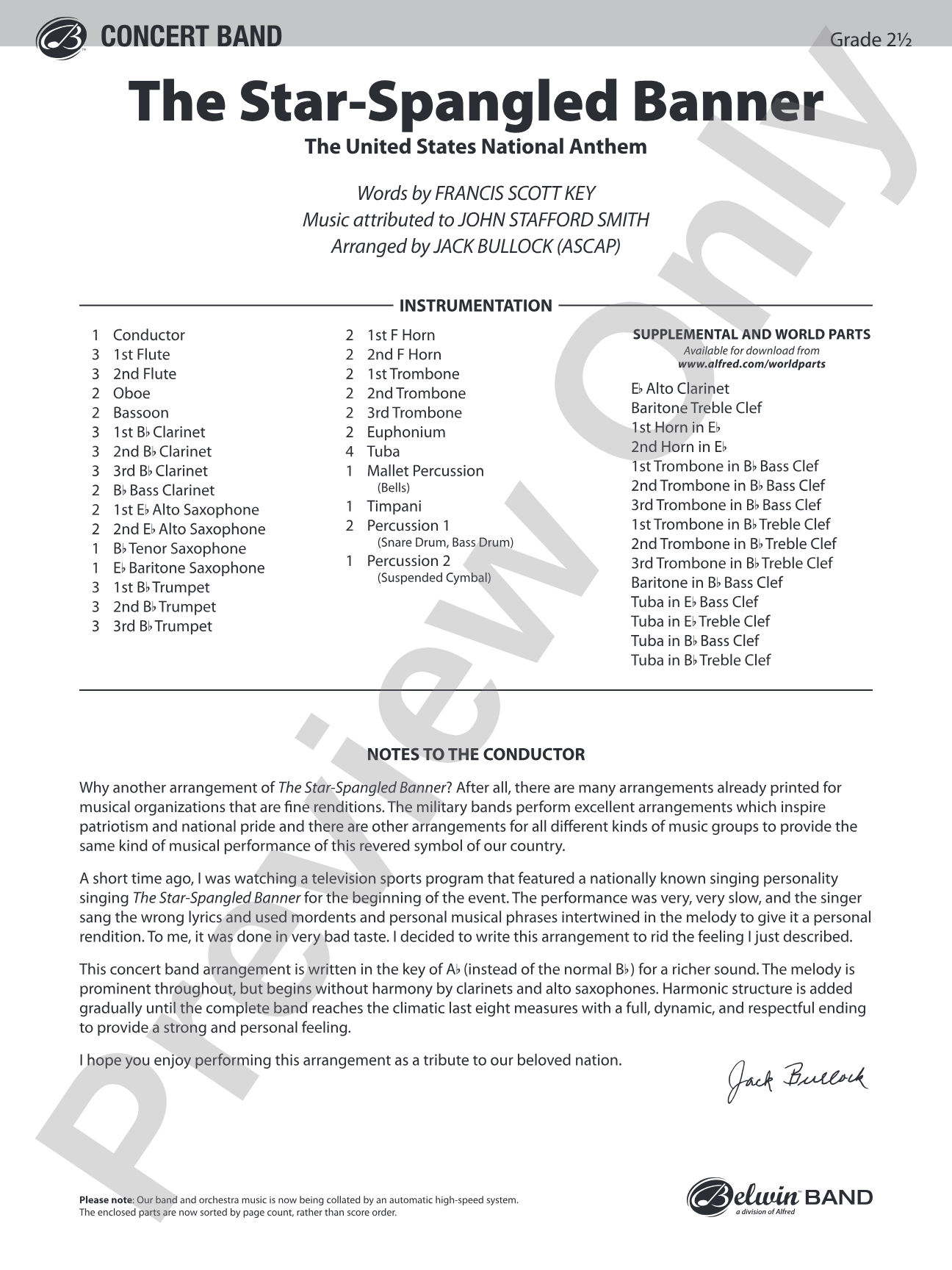 The Star-Spangled Banner: Score