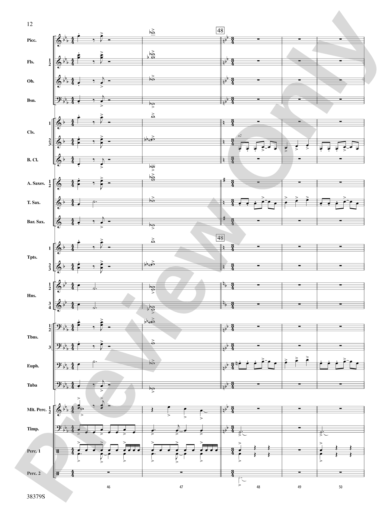 Vision Quest: Concert Band Conductor Score & Parts