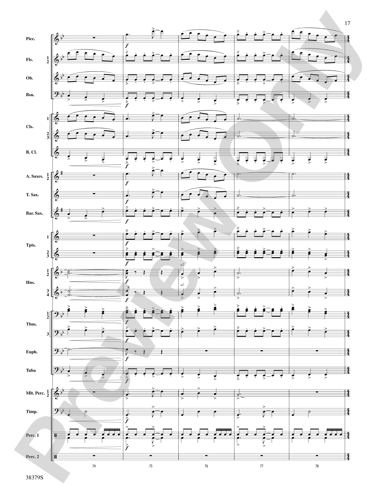 Vision Quest: Concert Band Conductor Score & Parts