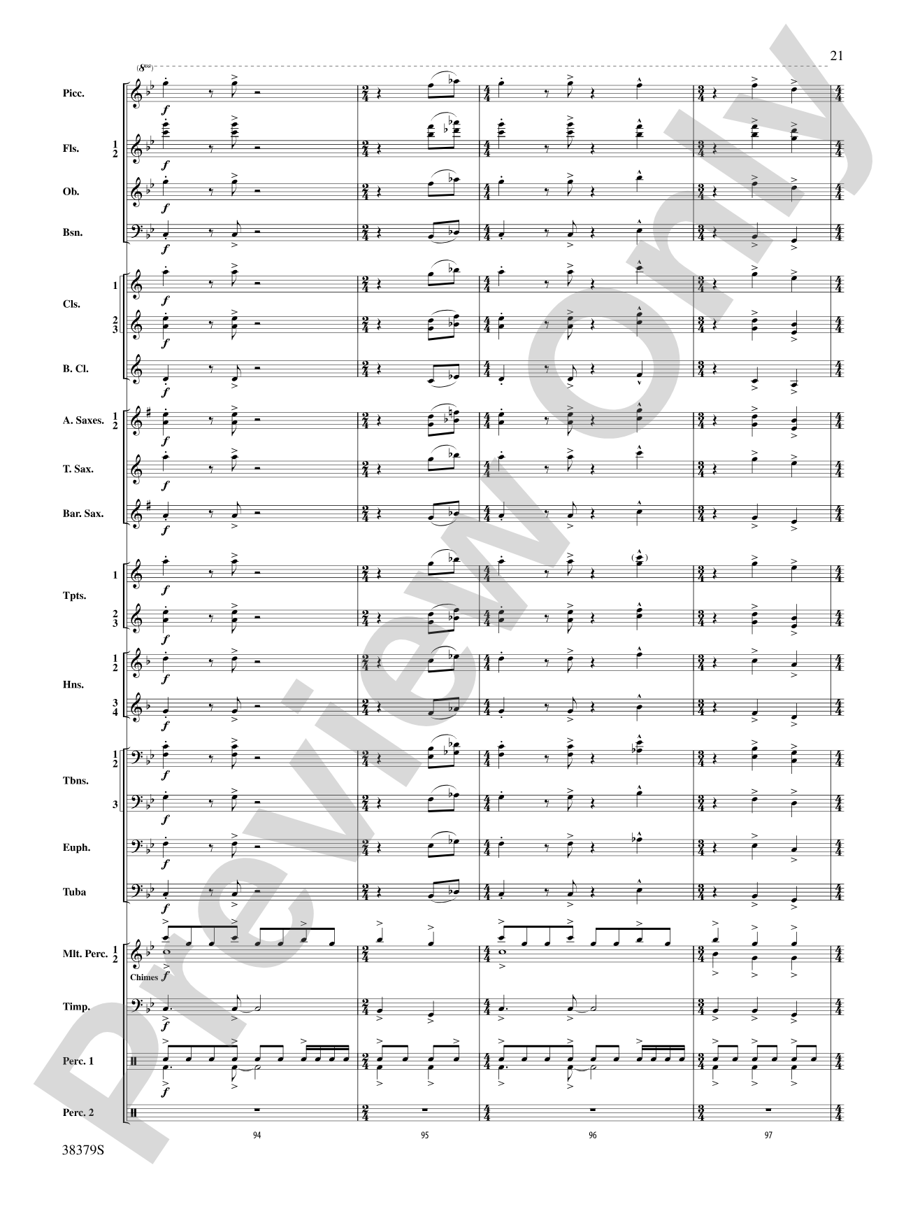 Vision Quest: Concert Band Conductor Score & Parts