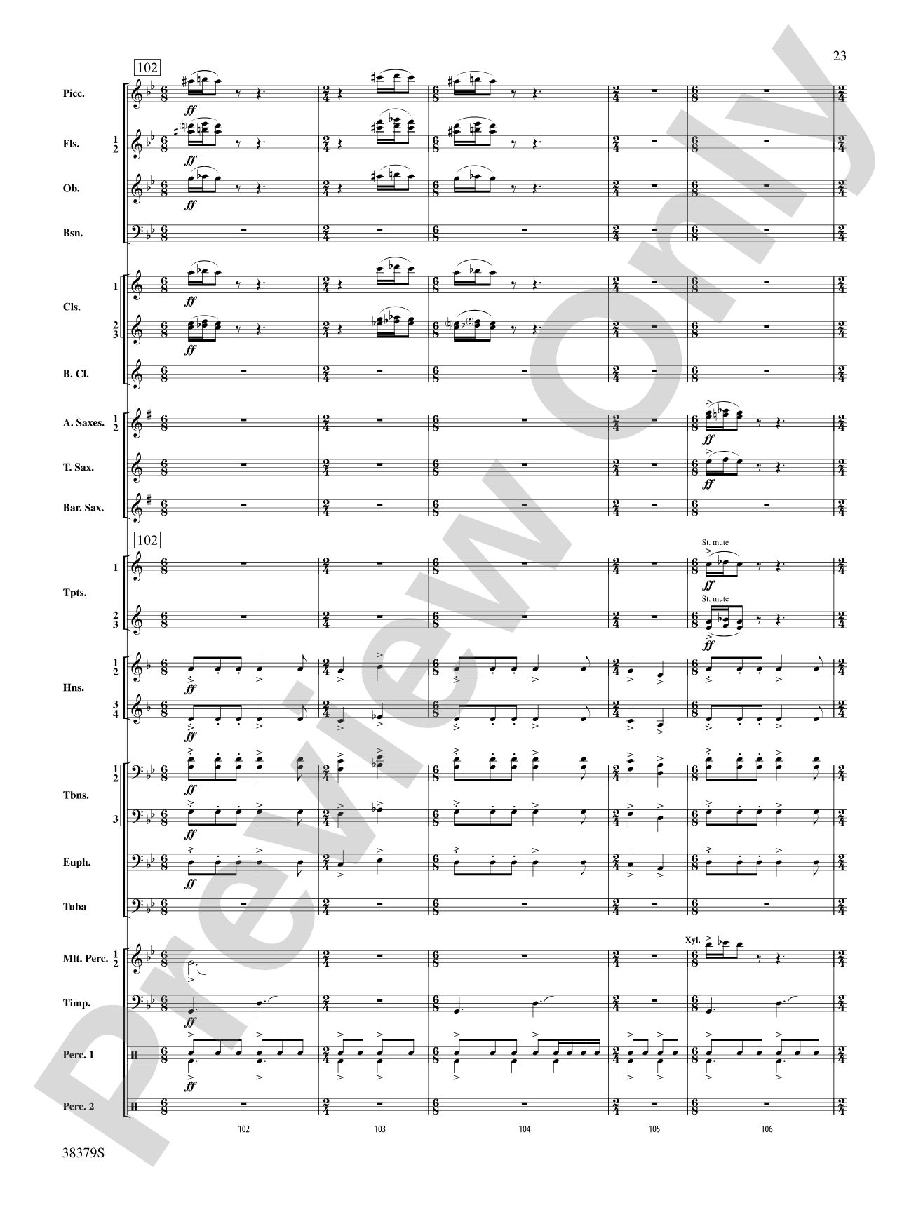 Vision Quest: Concert Band Conductor Score & Parts