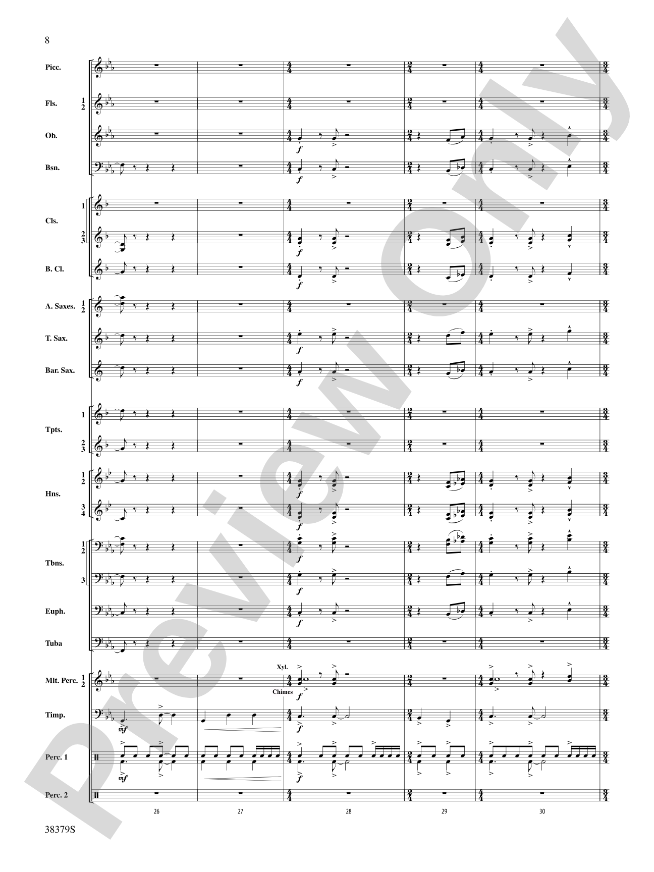 Vision Quest: Concert Band Conductor Score & Parts