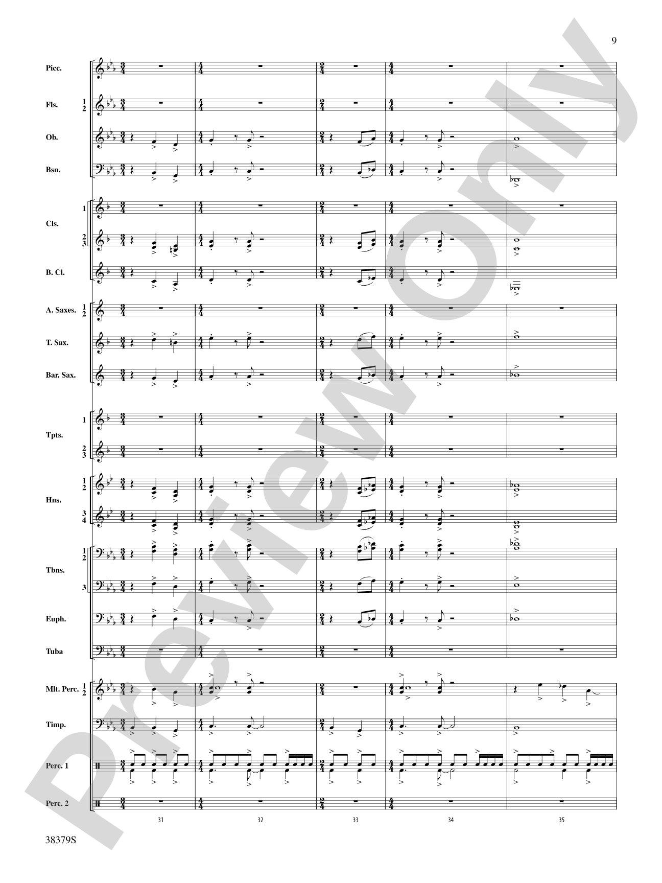 Vision Quest: Concert Band Conductor Score & Parts