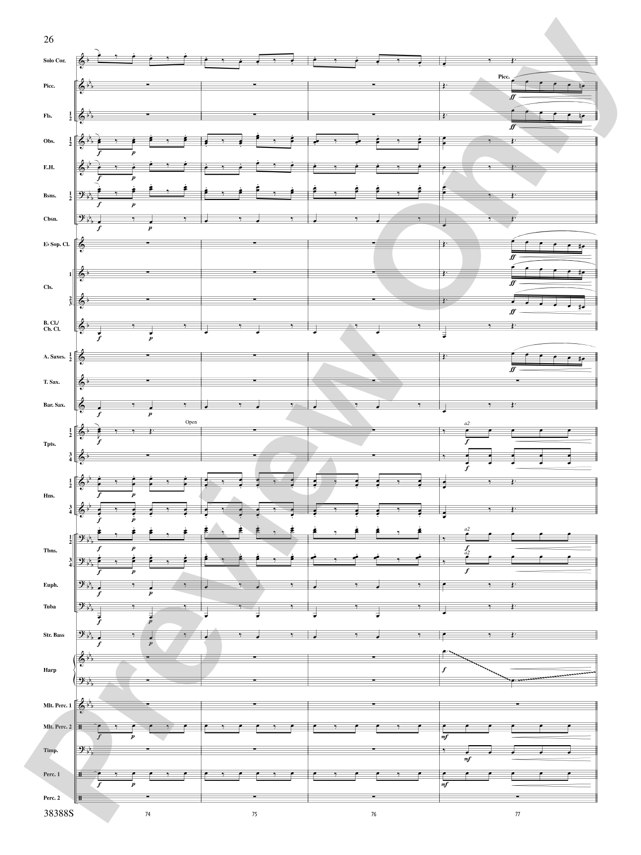 Napoli: Concert Band Conductor Score & Parts