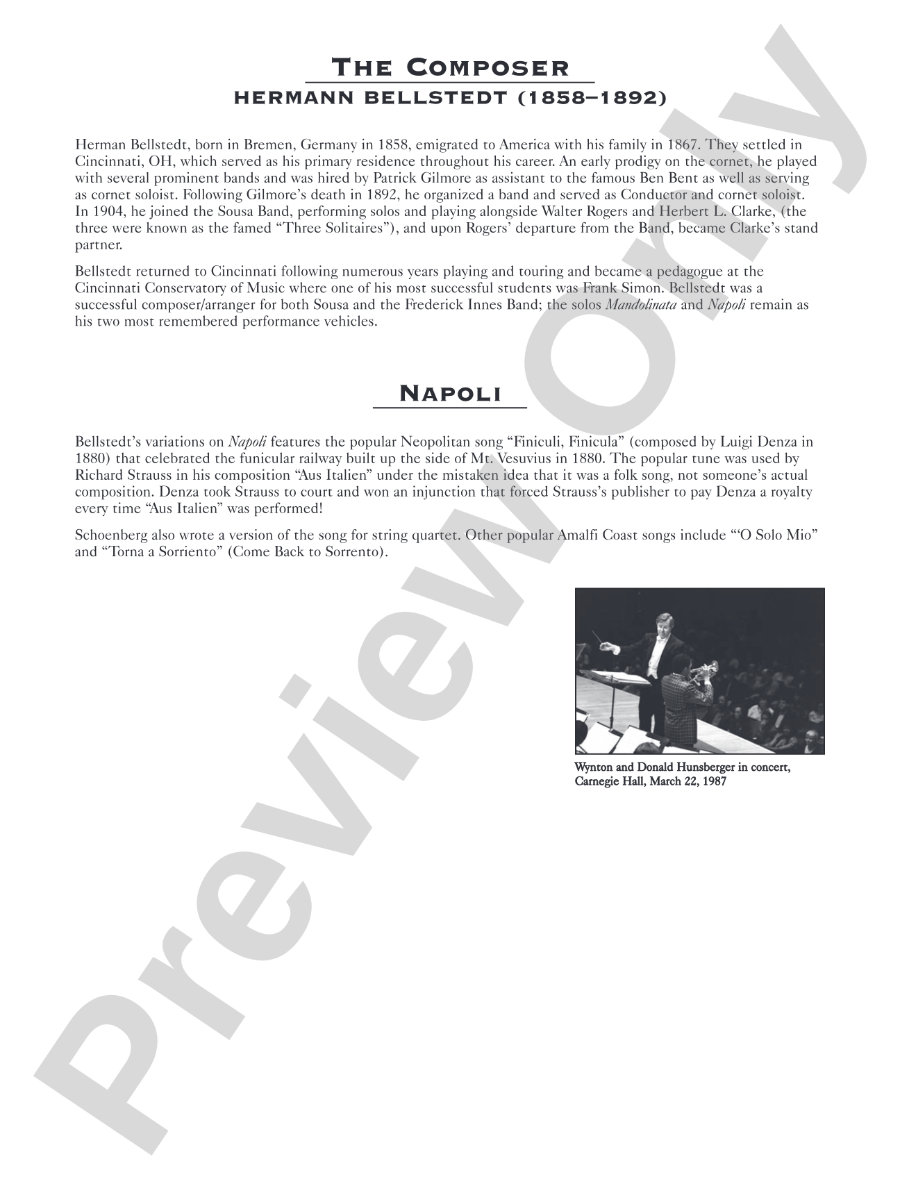 Napoli: Concert Band Conductor Score & Parts