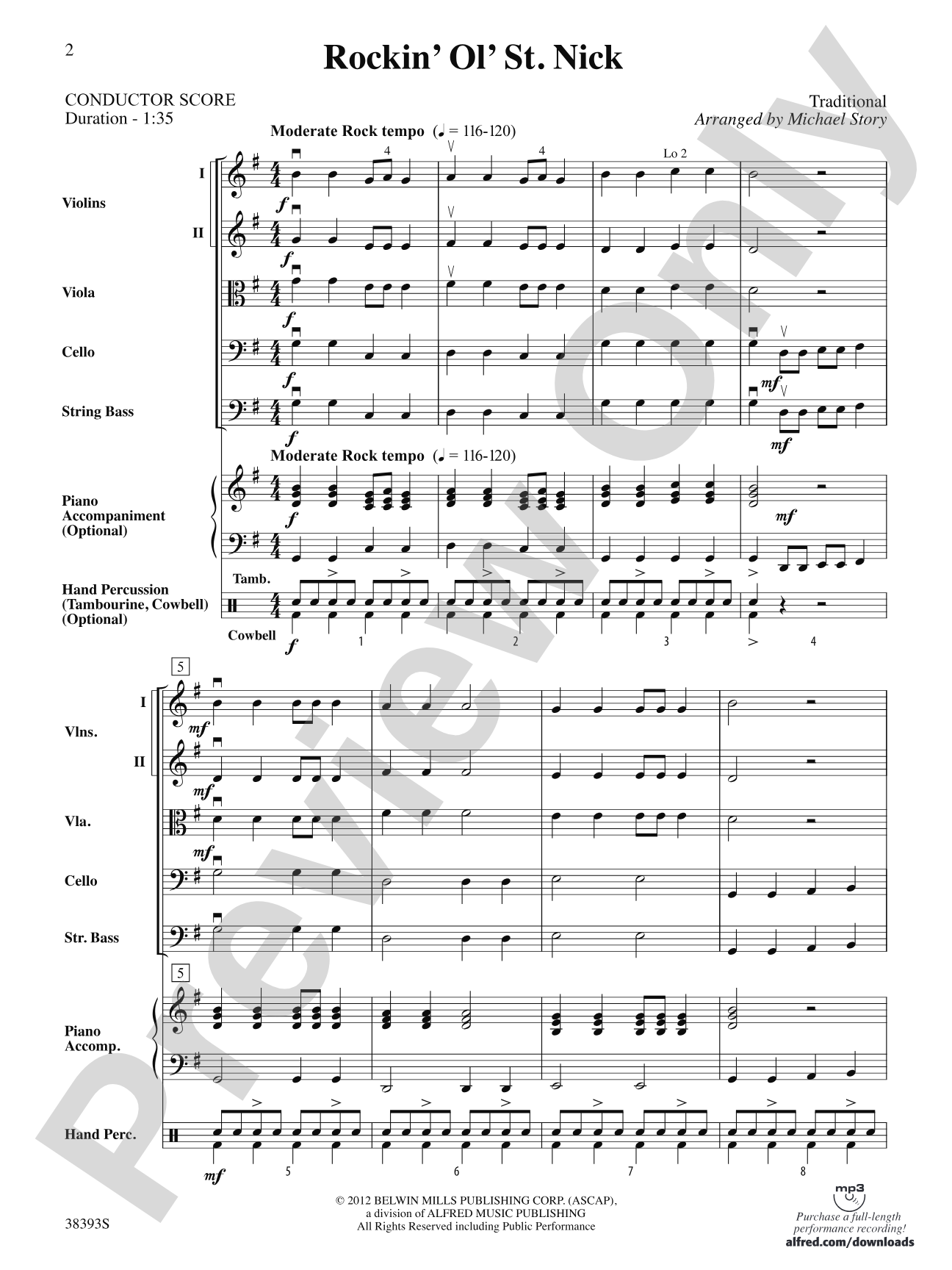 Rockin' Ol' St. Nick: String Orchestra Conductor Score & Parts