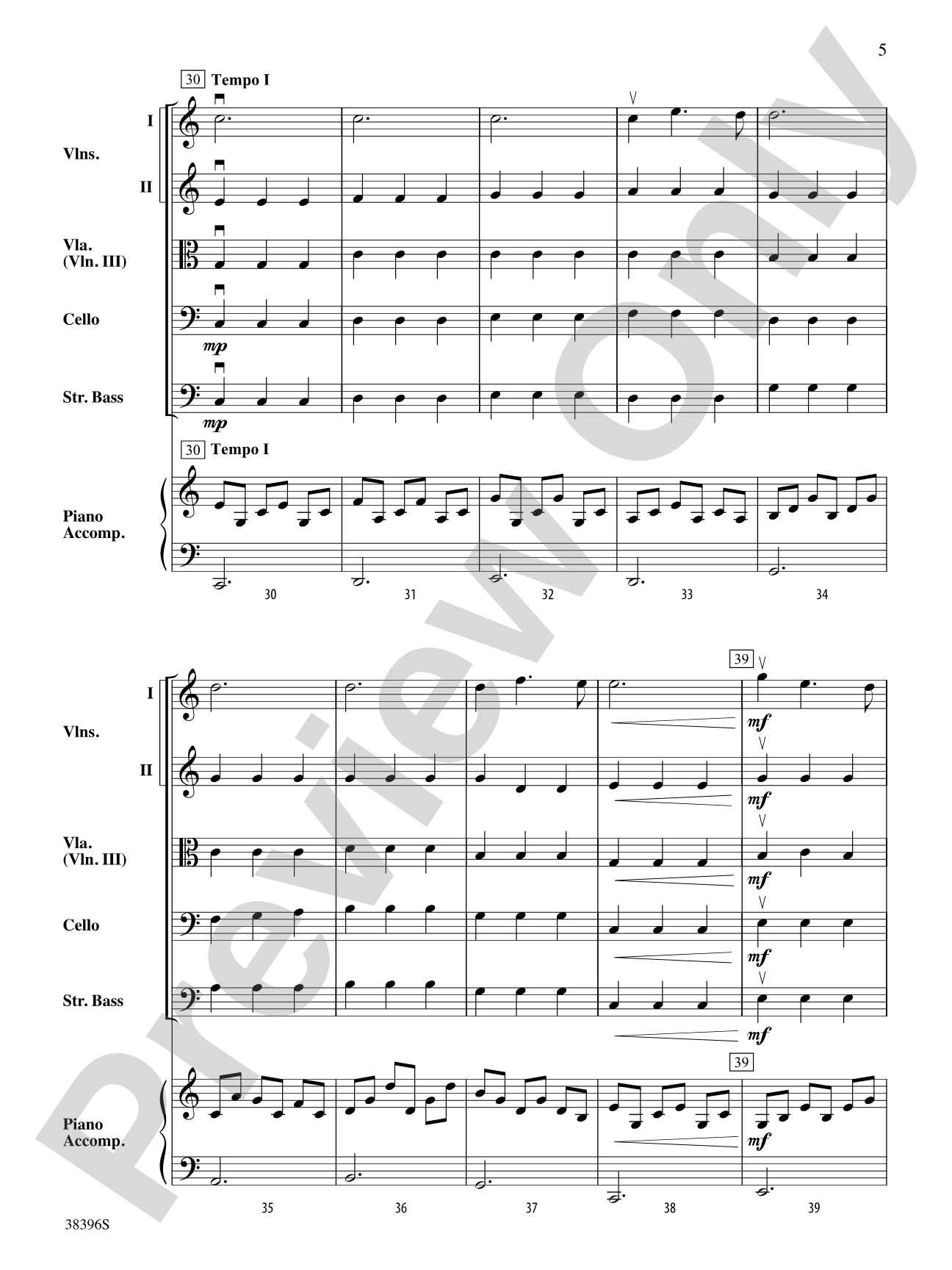 Arioso: String Orchestra Conductor Score & Parts