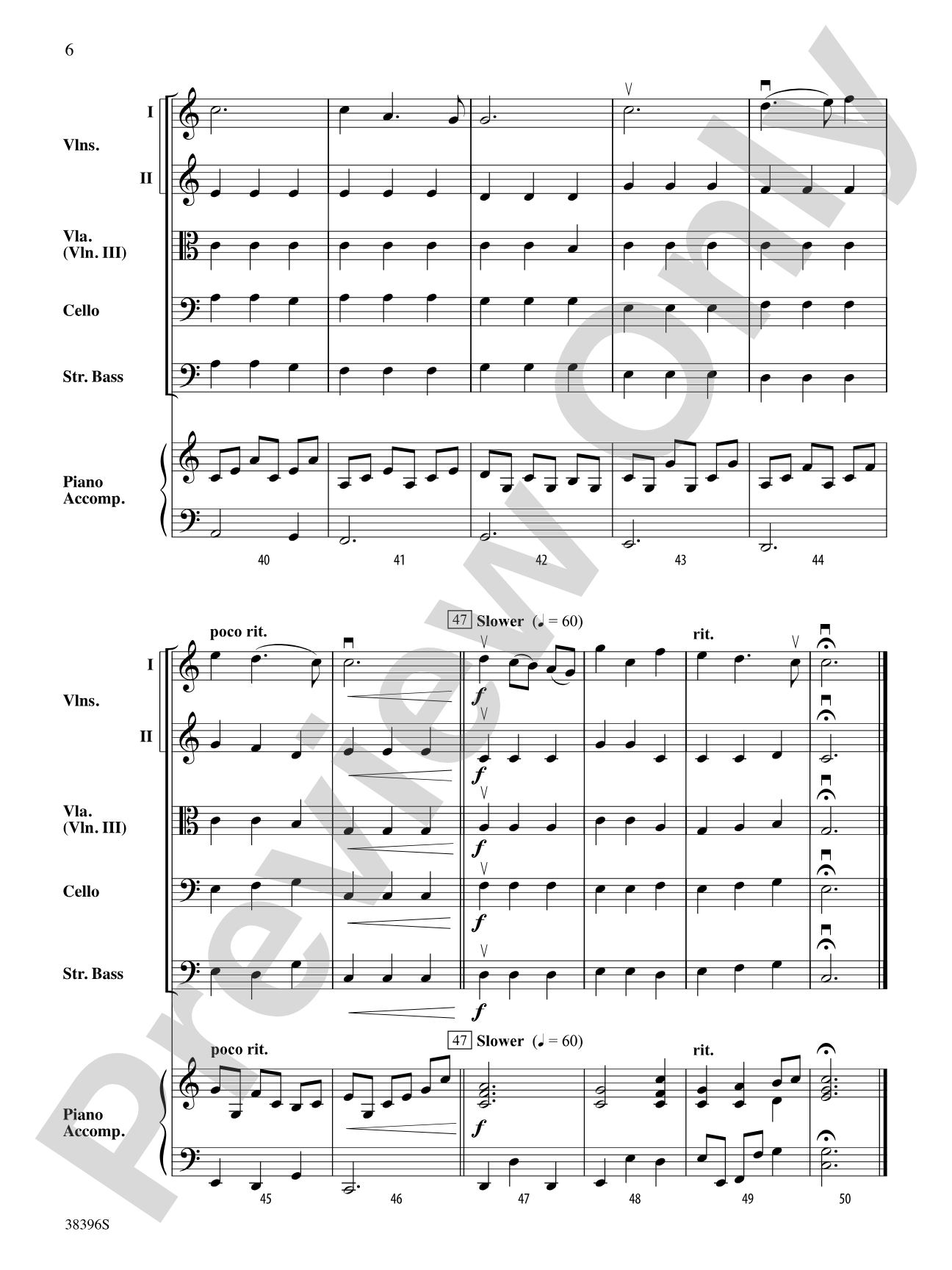 Arioso: String Orchestra Conductor Score & Parts