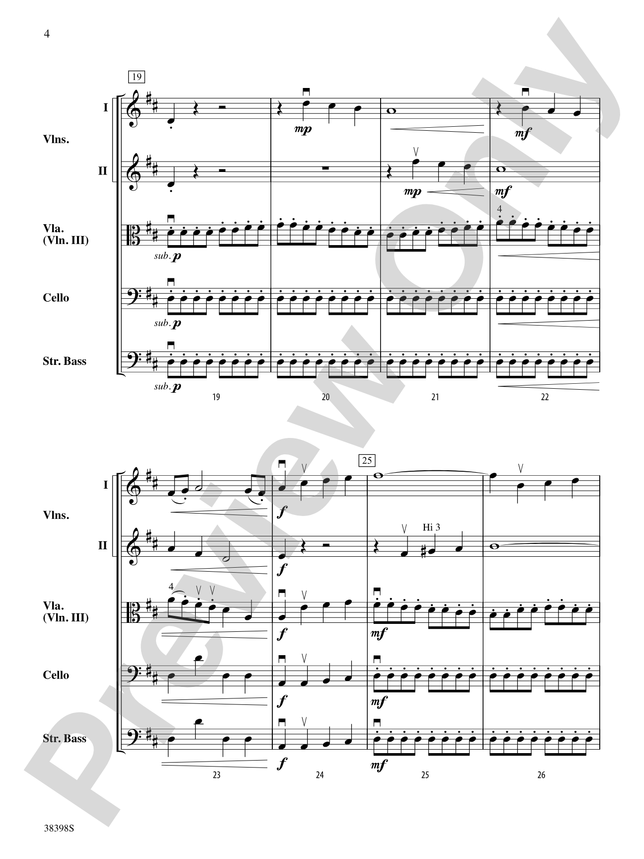Eine Kleine Bachmusik (from Brandenburg Concerto No. 5 in D Major): String Orchestra Conductor Score & Parts