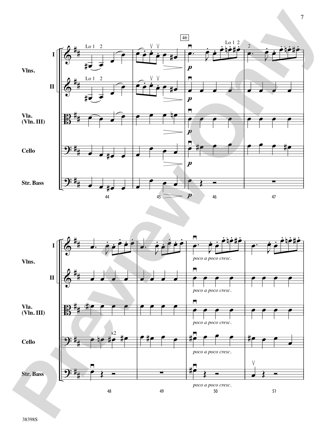 Eine Kleine Bachmusik (from Brandenburg Concerto No. 5 in D Major): String Orchestra Conductor Score & Parts