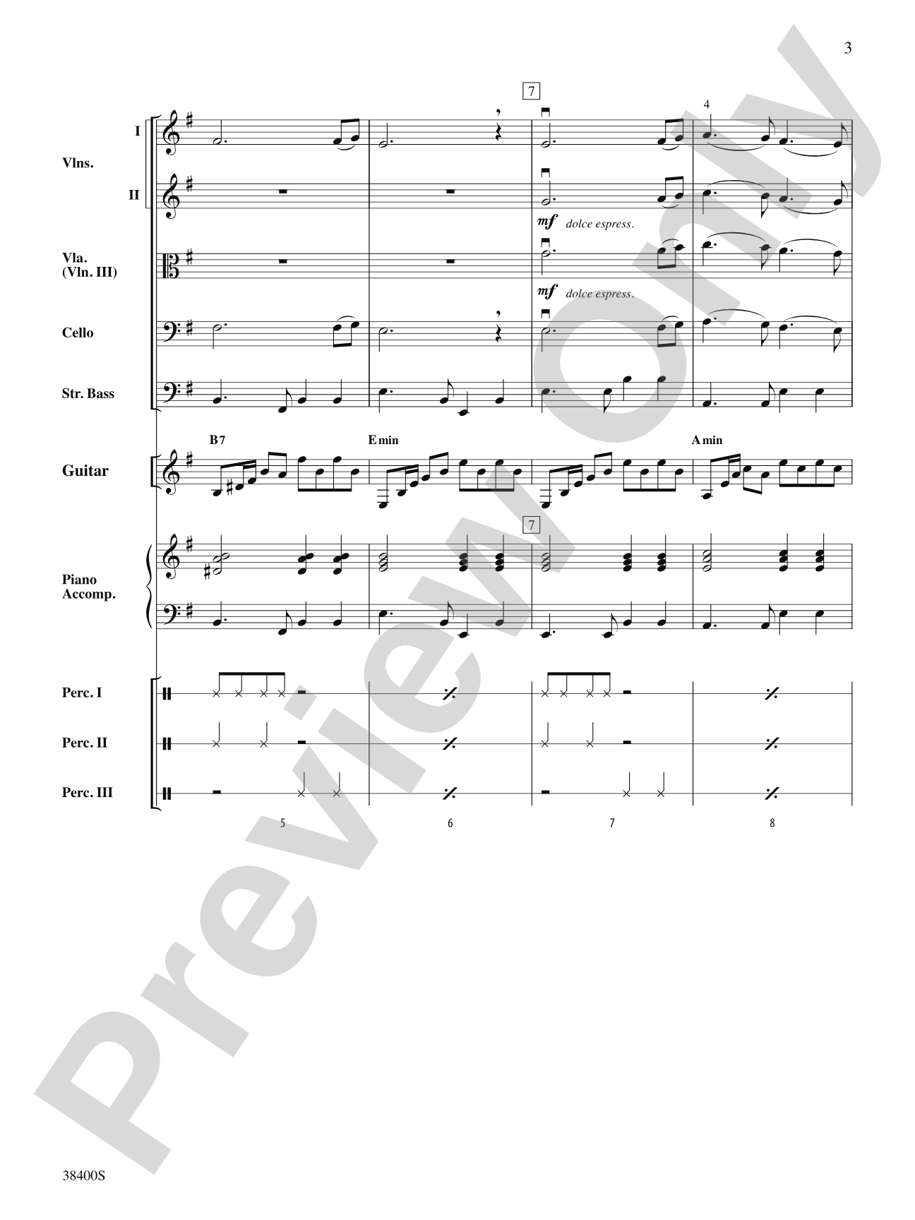 Canción del Amor: Score
