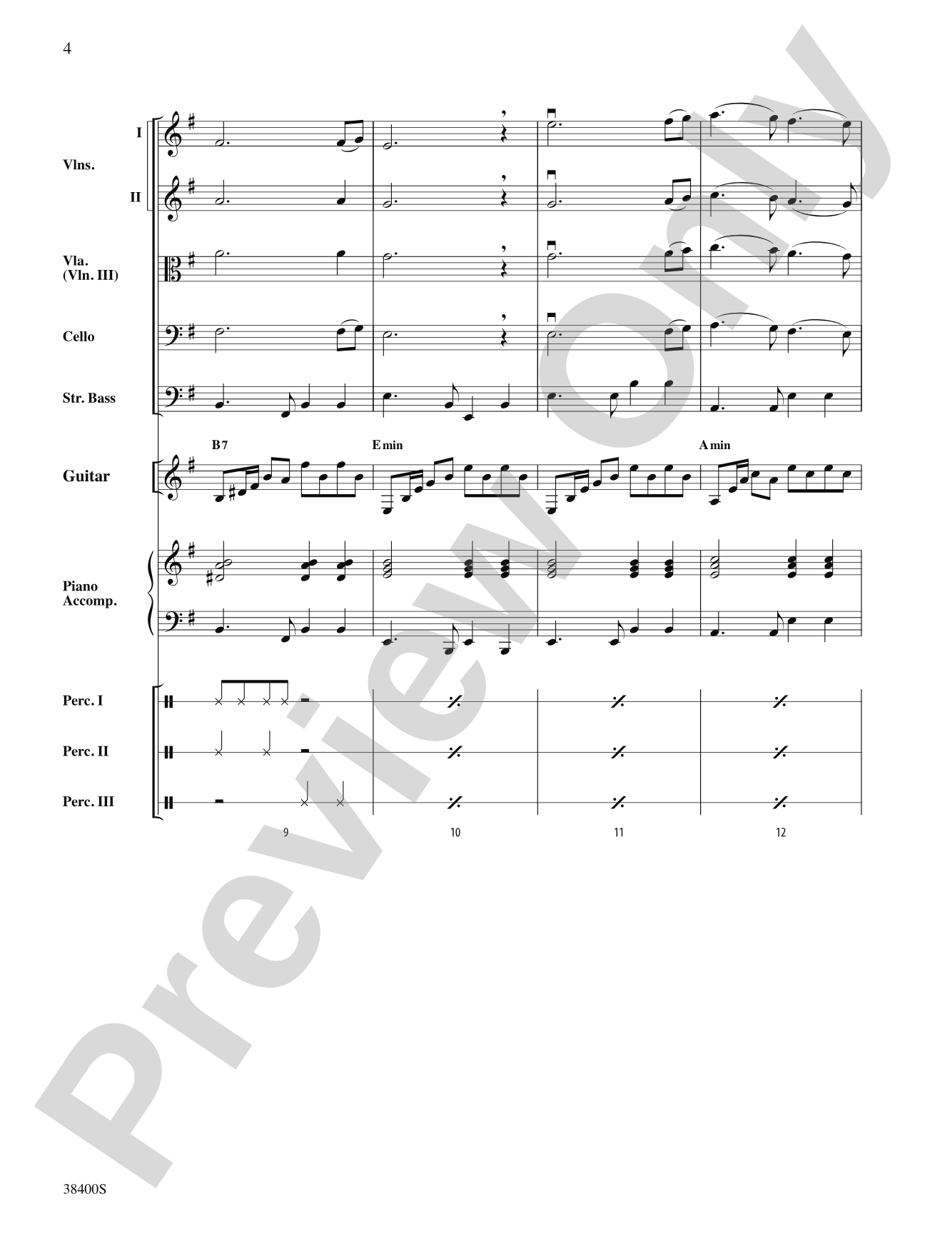 Canción del Amor: Score