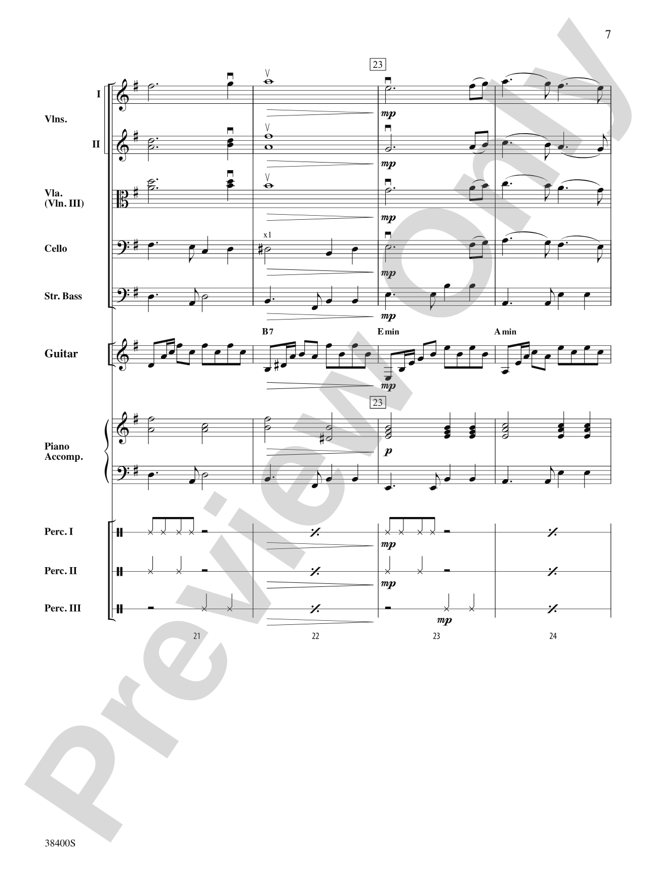 Canción del Amor: Score
