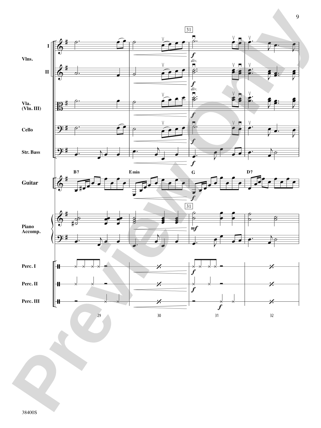 Canción del Amor: Score