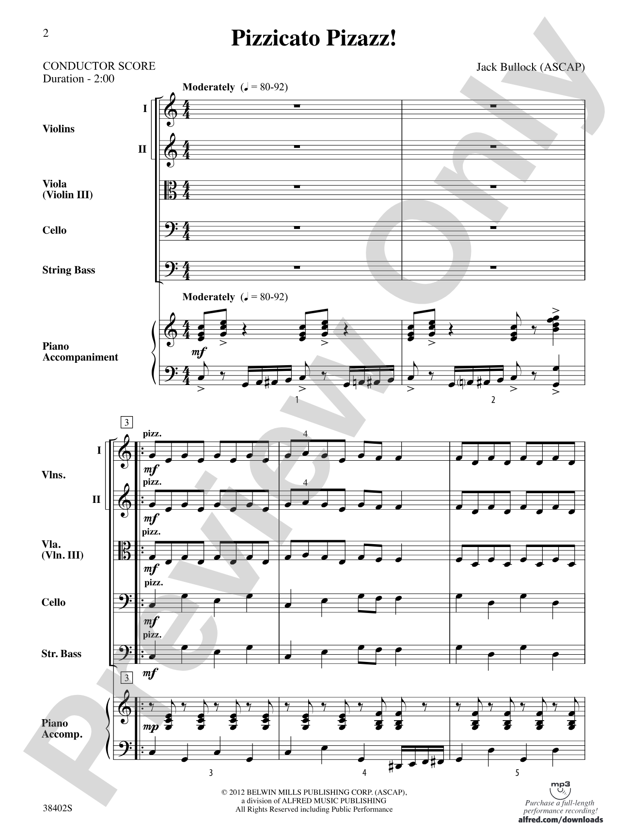 Pizzicato Pizazz!: String Orchestra Conductor Score & Parts