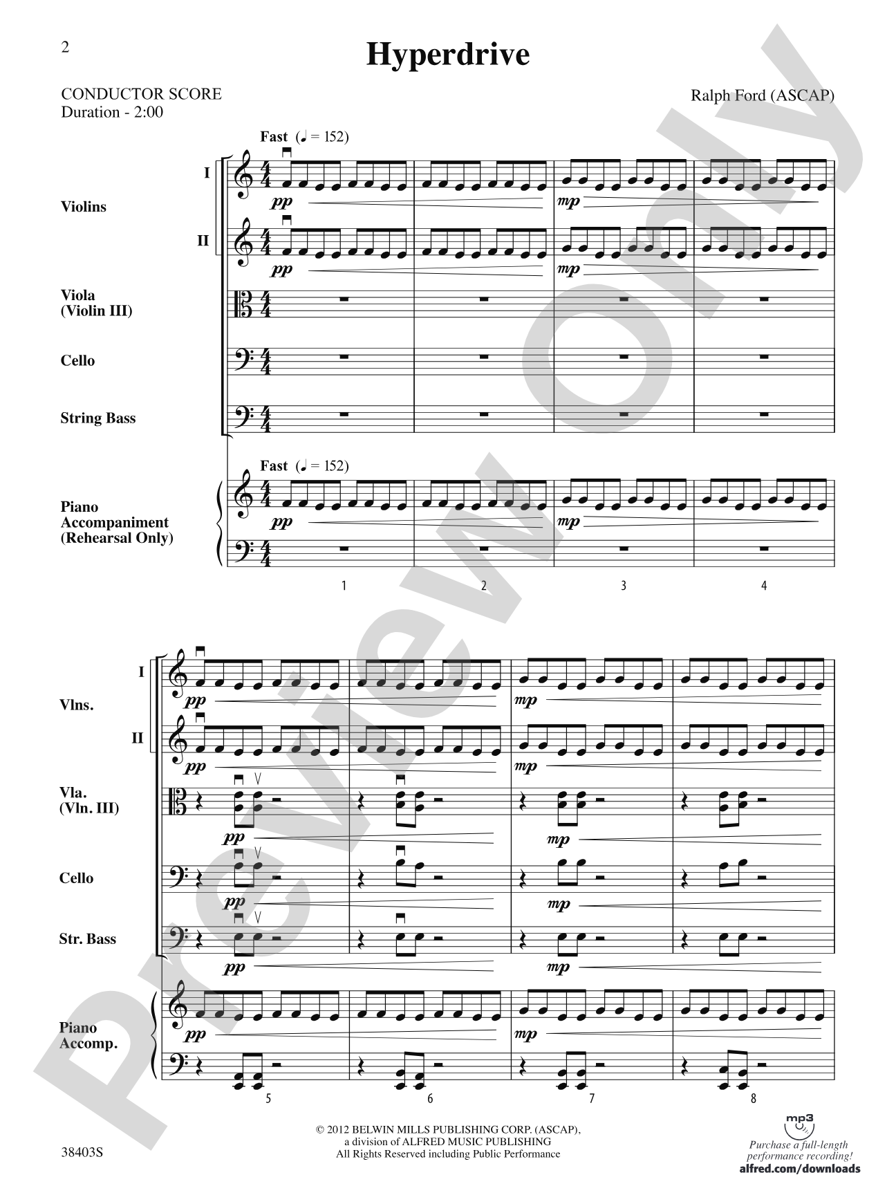 Hyperdrive: String Orchestra Conductor Score & Parts