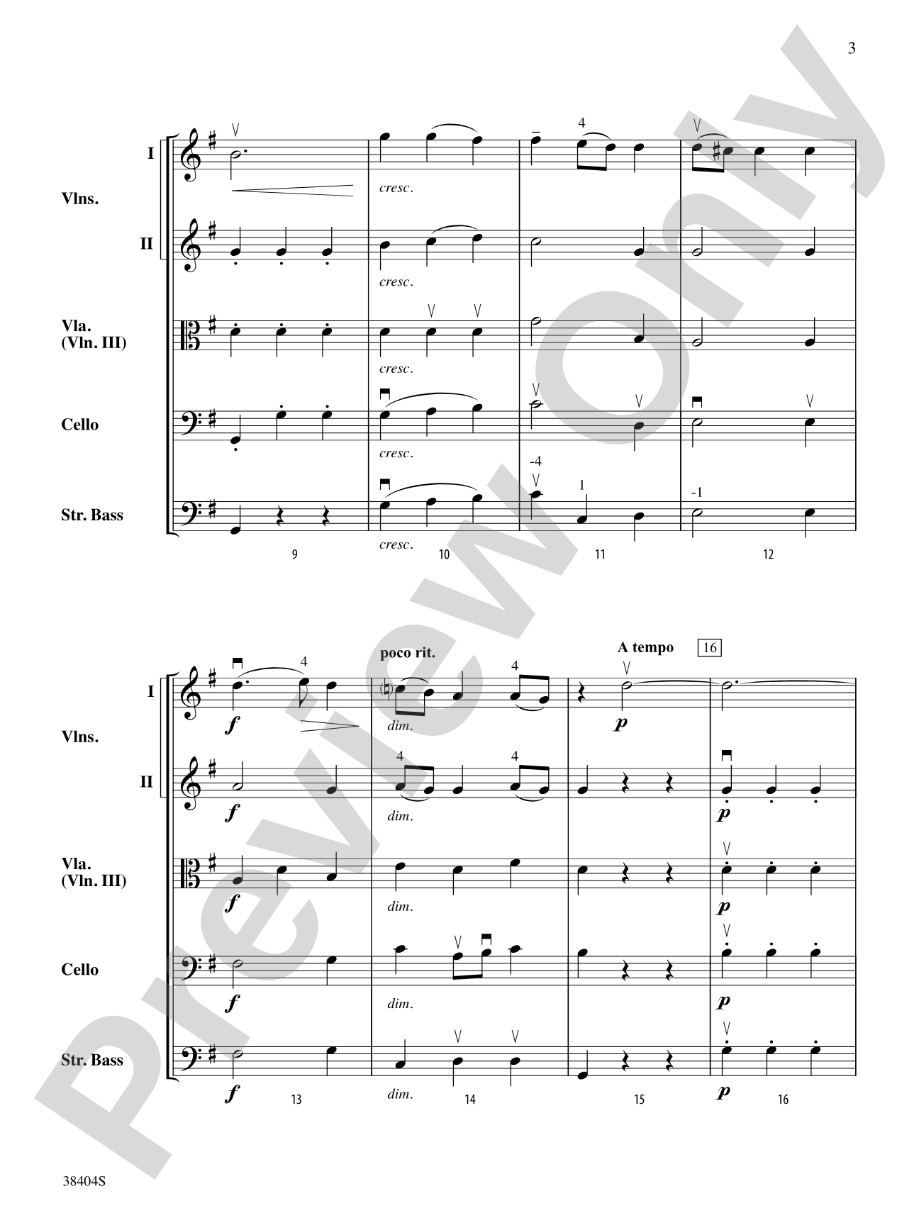 Largo: String Orchestra Conductor Score & Parts
