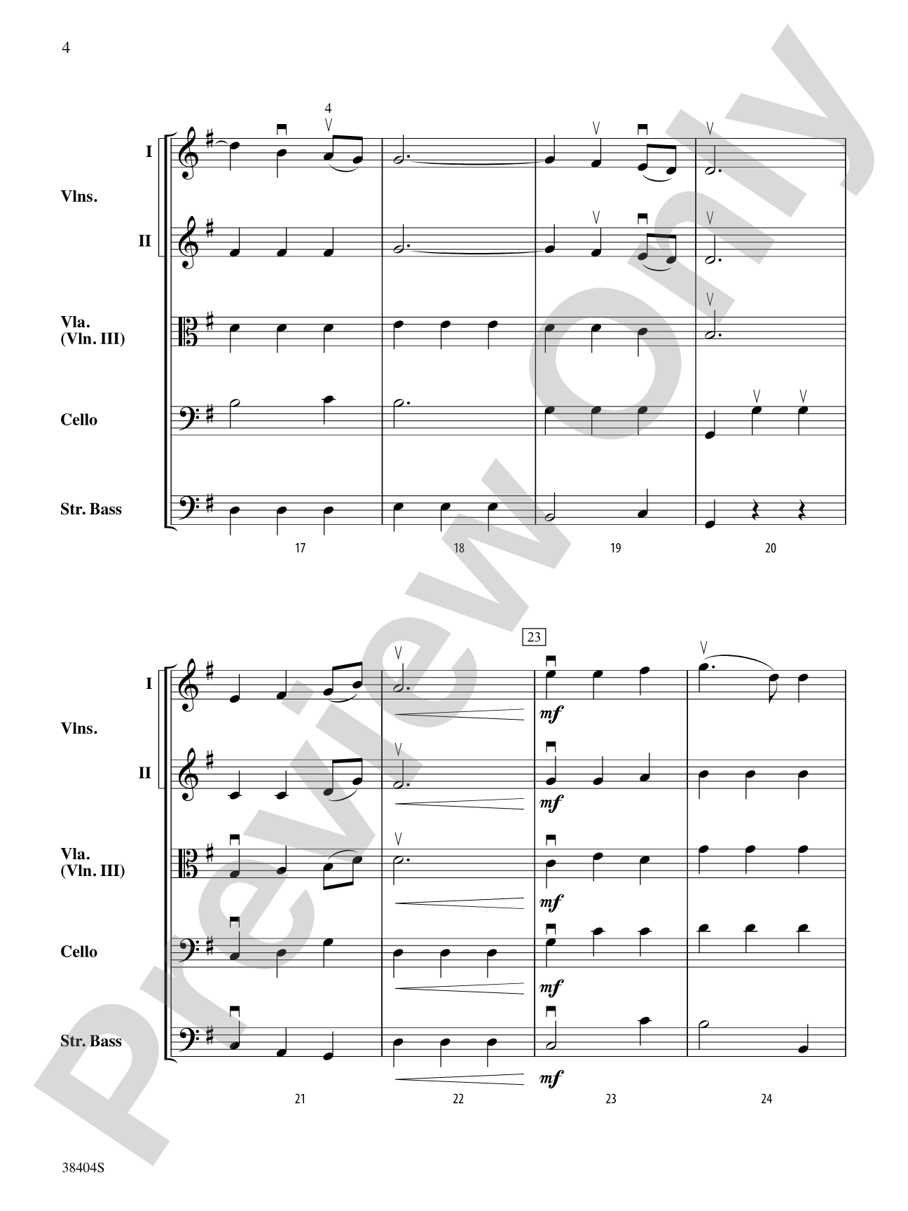 Largo: String Orchestra Conductor Score & Parts