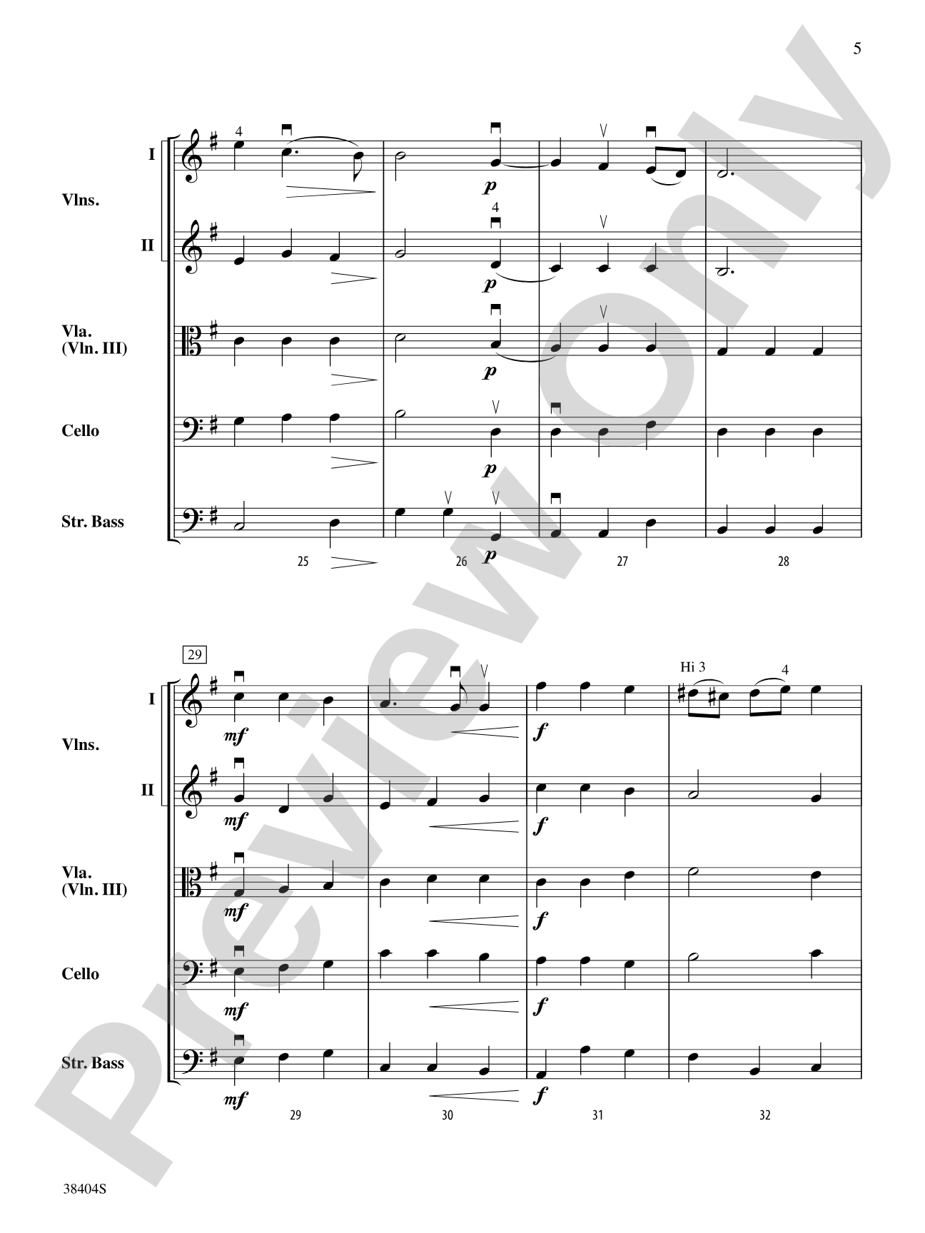 Largo: String Orchestra Conductor Score & Parts