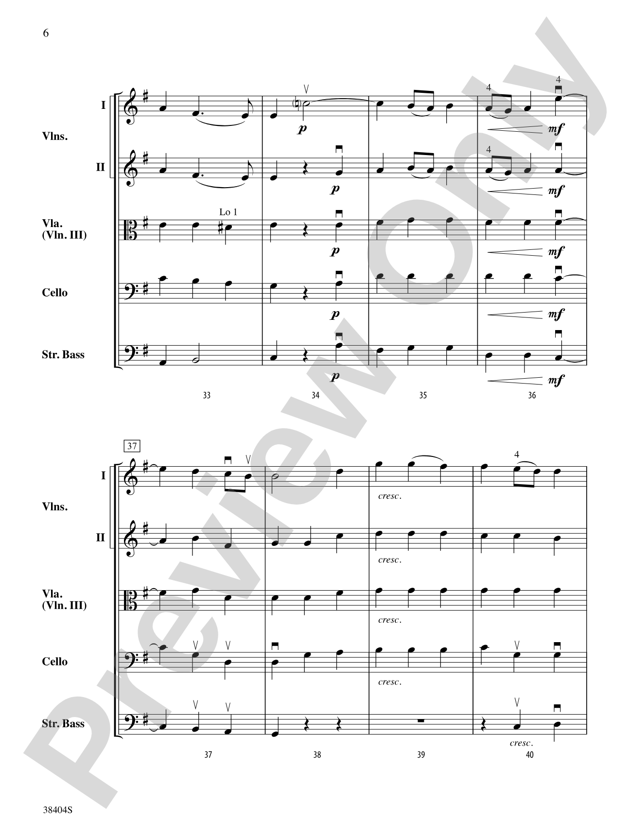 Largo: String Orchestra Conductor Score & Parts