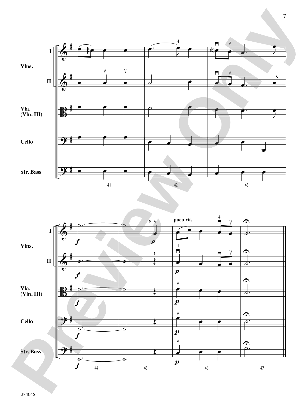 Largo: String Orchestra Conductor Score & Parts
