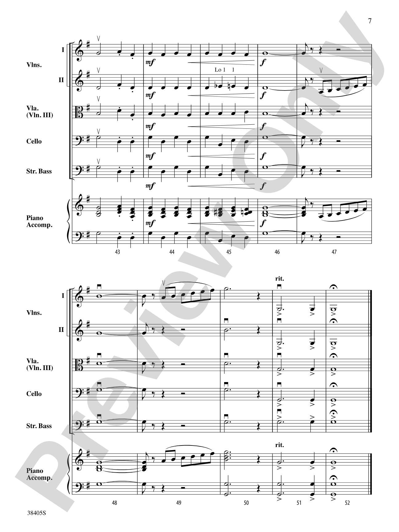 Theme from the "1812 Overture": String Orchestra Conductor Score & Parts