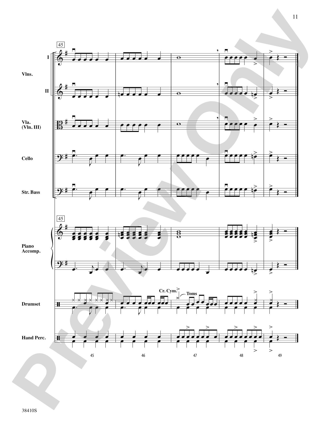 Any Way You Want It: String Orchestra Conductor Score & Parts