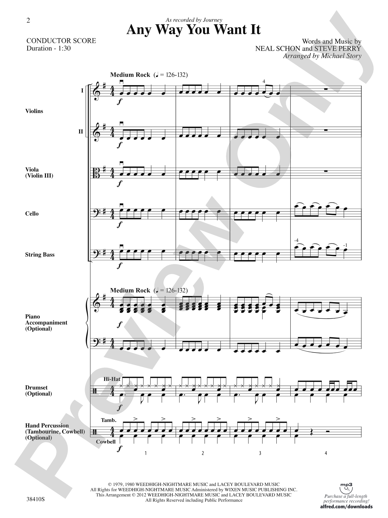 Any Way You Want It: String Orchestra Conductor Score & Parts