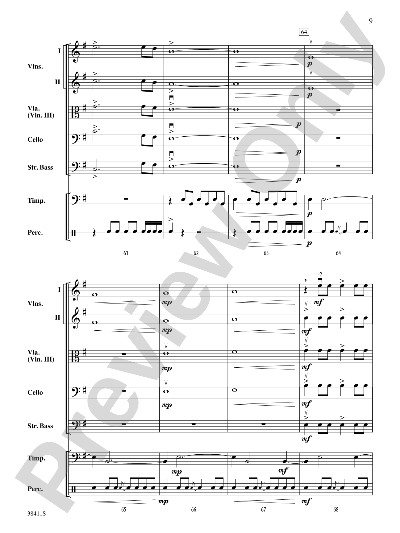 Crusade: String Orchestra Conductor Score & Parts