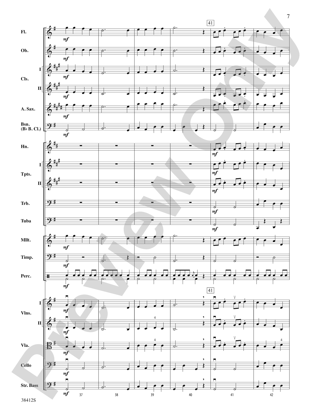 Rigaudon: Full Orchestra Conductor Score & Parts