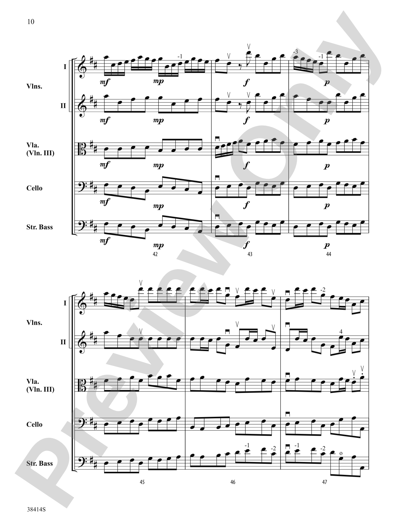Concerto a Cinque, Op. 7, No. 1: String Orchestra Conductor Score & Parts