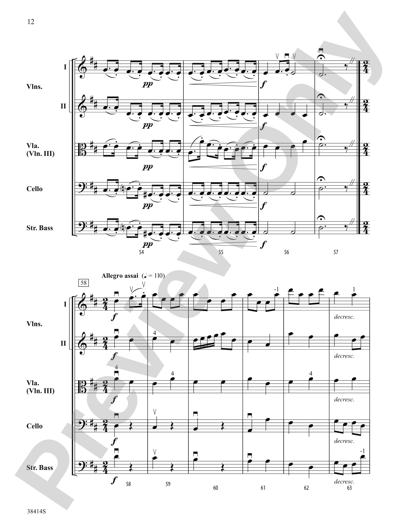 Concerto a Cinque, Op. 7, No. 1: String Orchestra Conductor Score & Parts