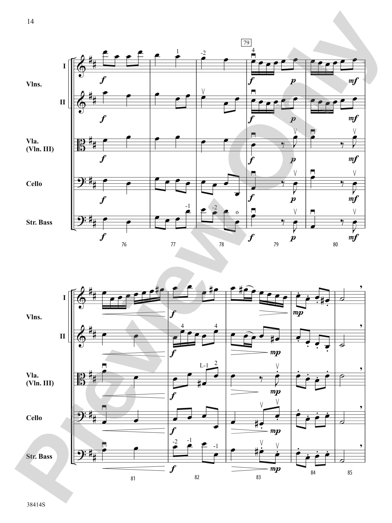 Concerto a Cinque, Op. 7, No. 1: String Orchestra Conductor Score & Parts