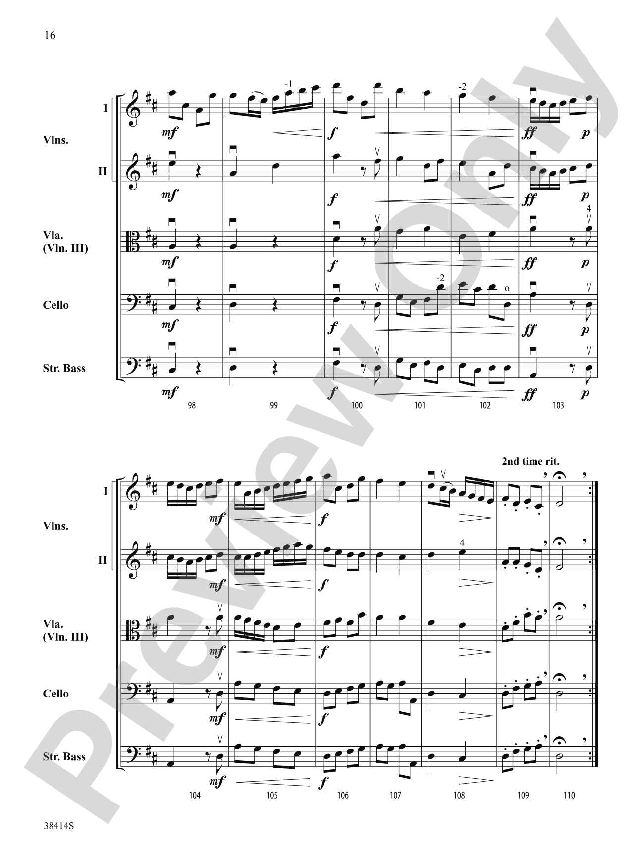 Concerto a Cinque, Op. 7, No. 1: String Orchestra Conductor Score & Parts