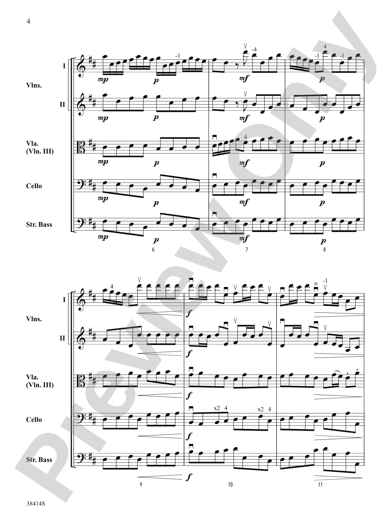 Concerto a Cinque, Op. 7, No. 1: String Orchestra Conductor Score & Parts