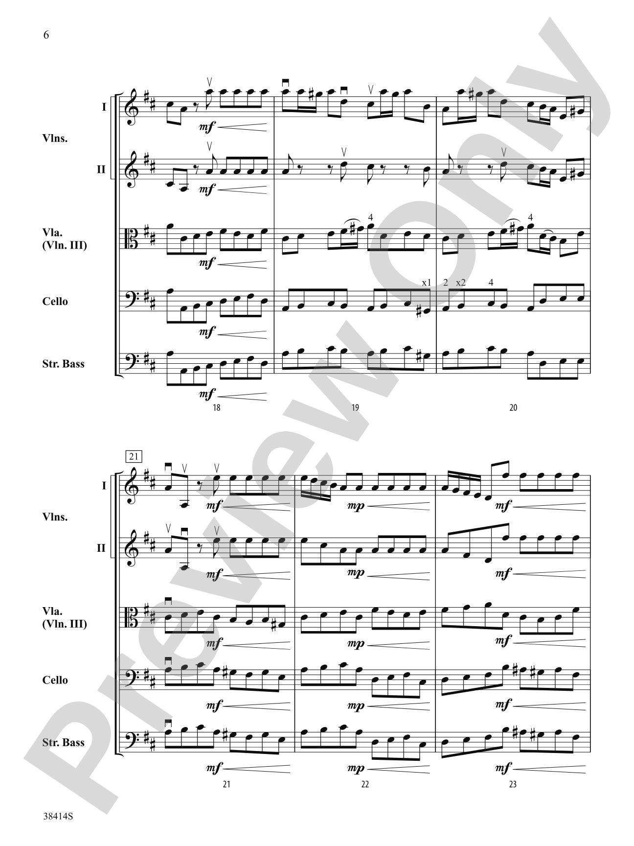 Concerto a Cinque, Op. 7, No. 1: String Orchestra Conductor Score & Parts