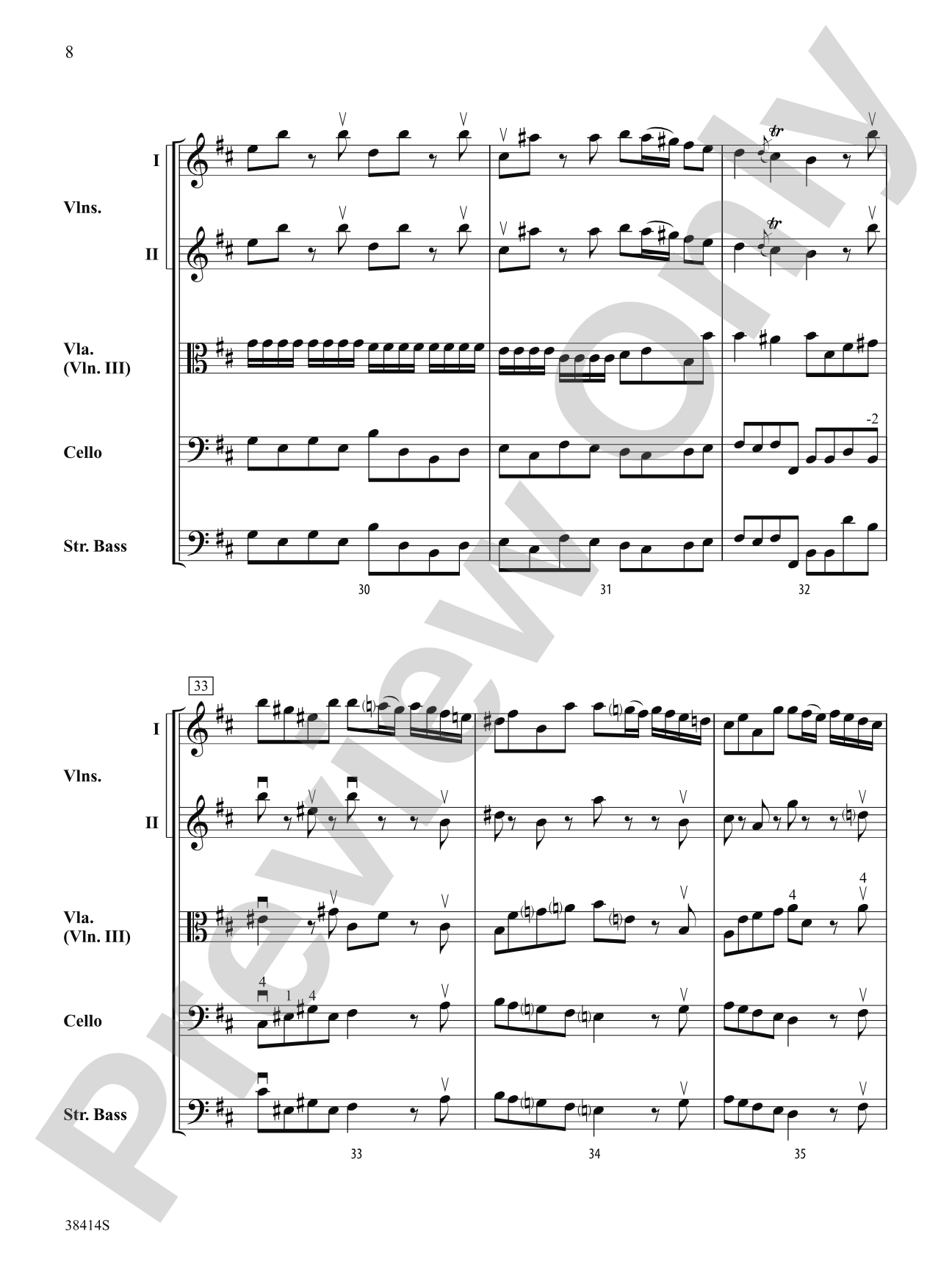 Concerto a Cinque, Op. 7, No. 1: String Orchestra Conductor Score & Parts