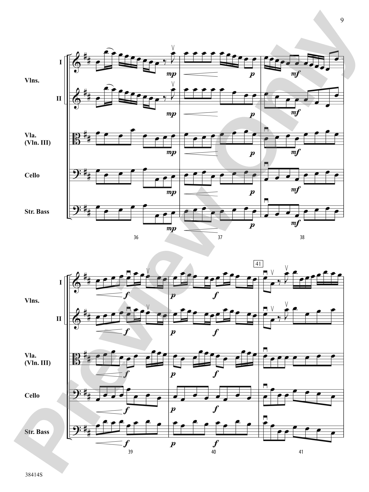 Concerto a Cinque, Op. 7, No. 1: String Orchestra Conductor Score & Parts