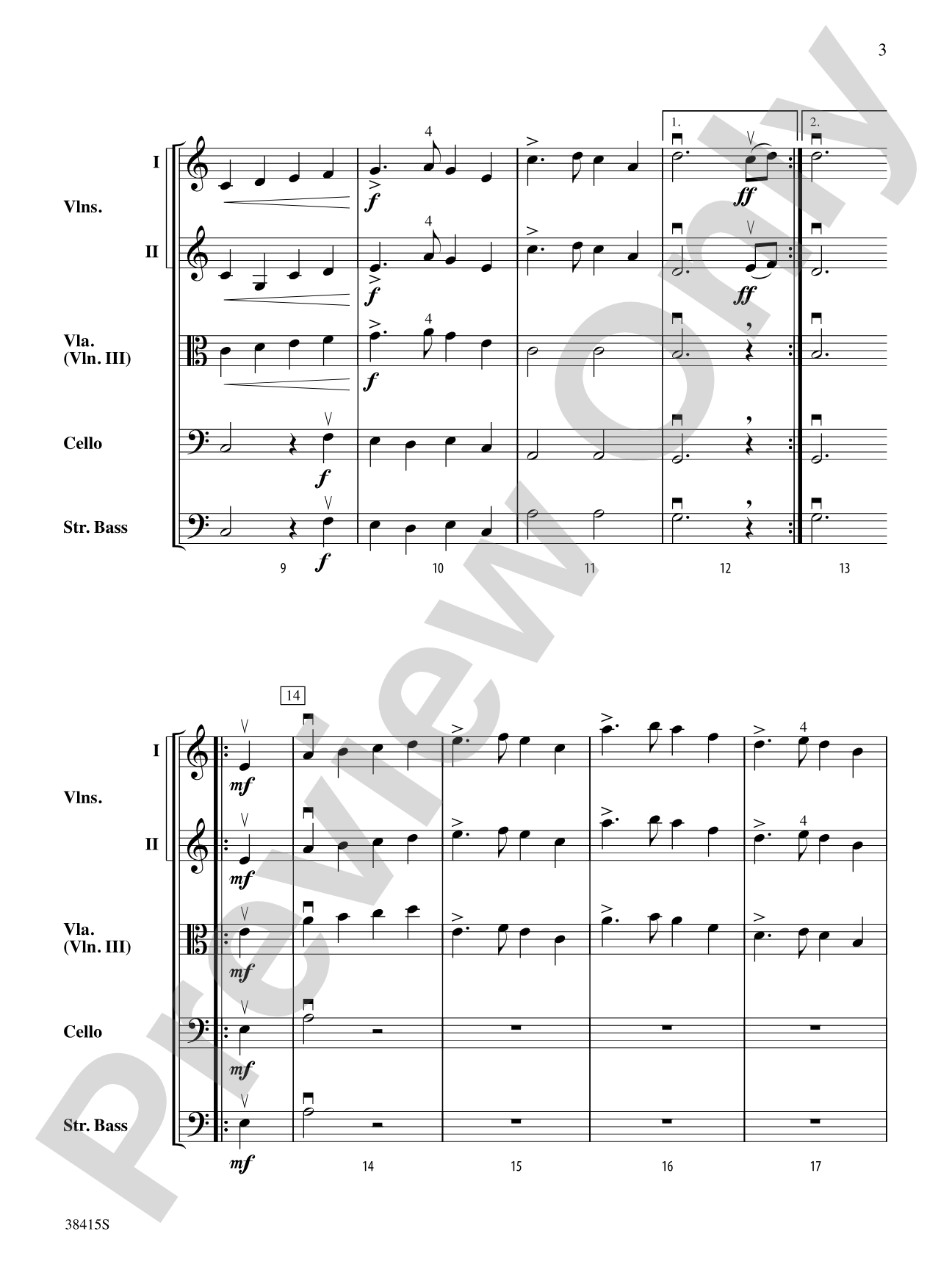 A Midsummer Night's Dream (Dance of the Clowns): String Orchestra Conductor Score & Parts