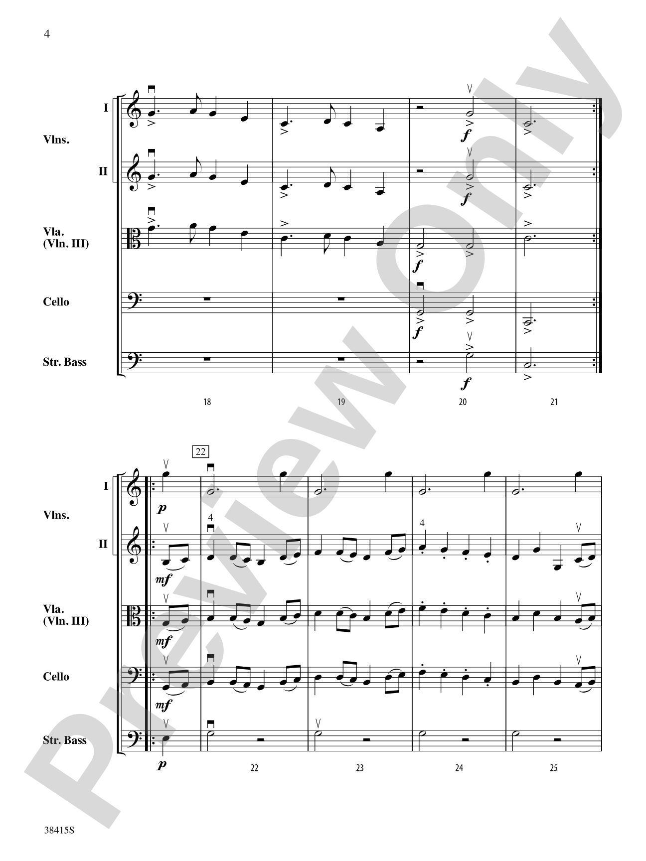 A Midsummer Night's Dream (Dance of the Clowns): String Orchestra Conductor Score & Parts