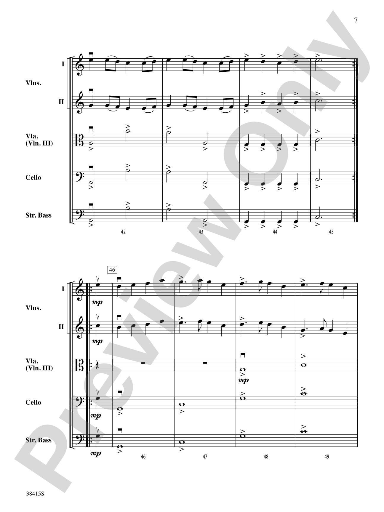 A Midsummer Night's Dream (Dance of the Clowns): String Orchestra Conductor Score & Parts