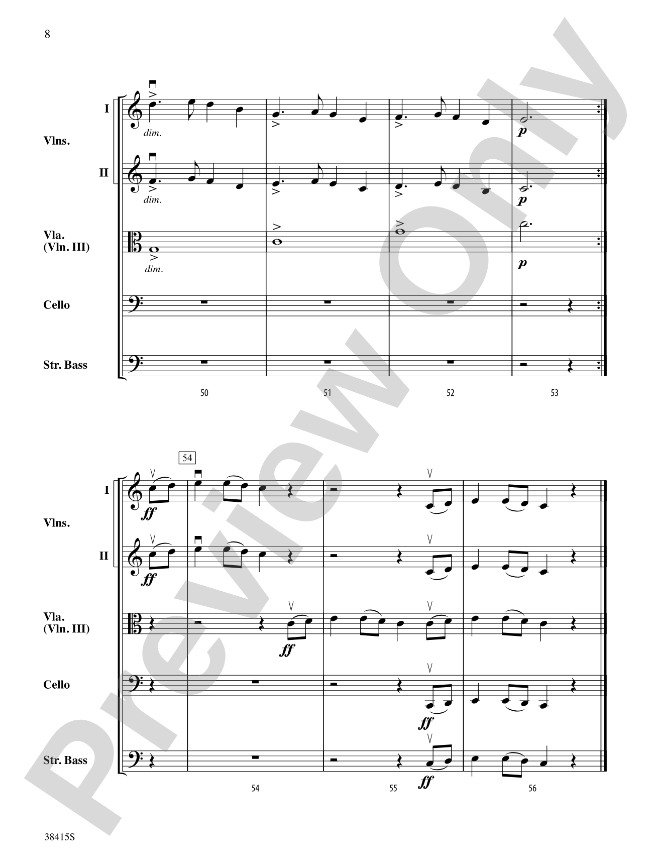 A Midsummer Night's Dream (Dance of the Clowns): String Orchestra Conductor Score & Parts