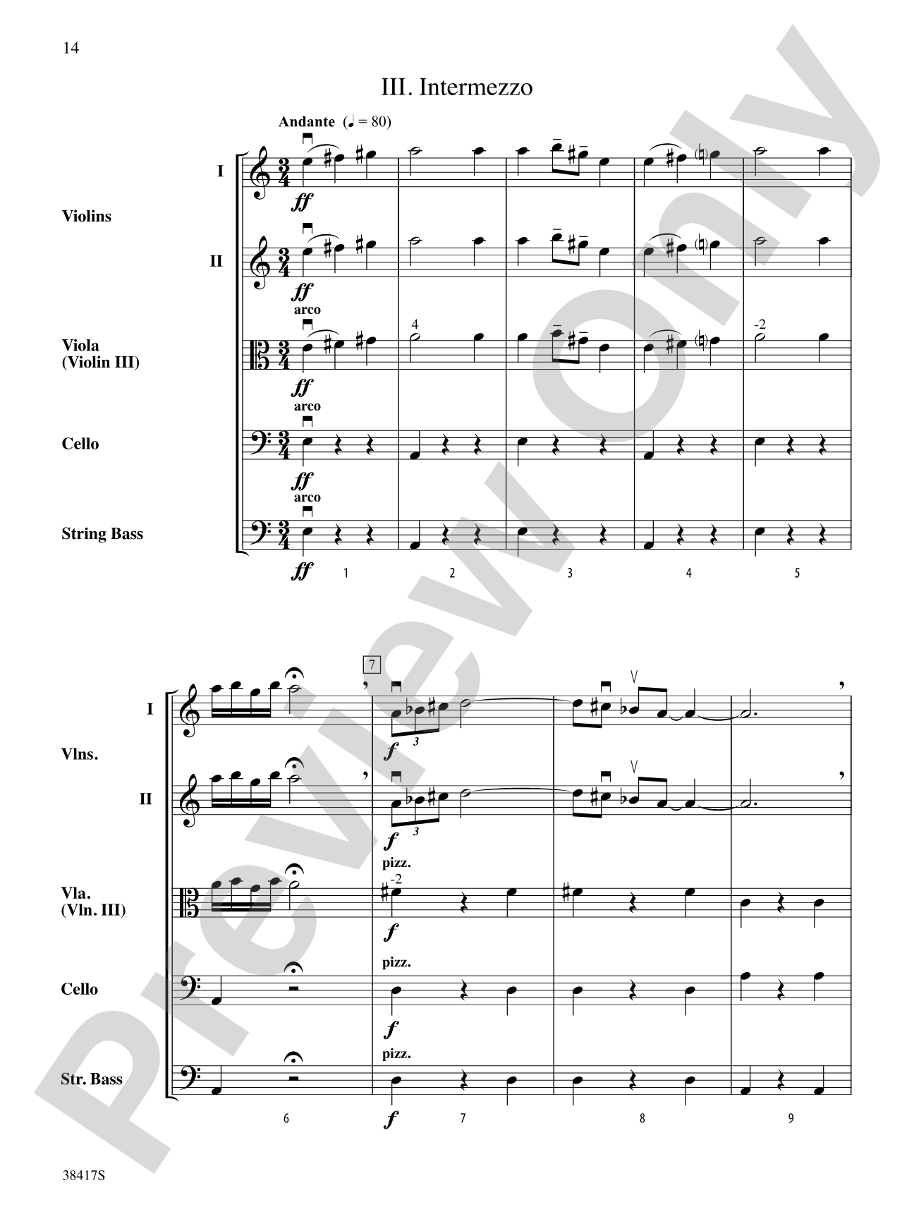 Themes from St. Paul's Suite: String Orchestra Conductor Score & Parts