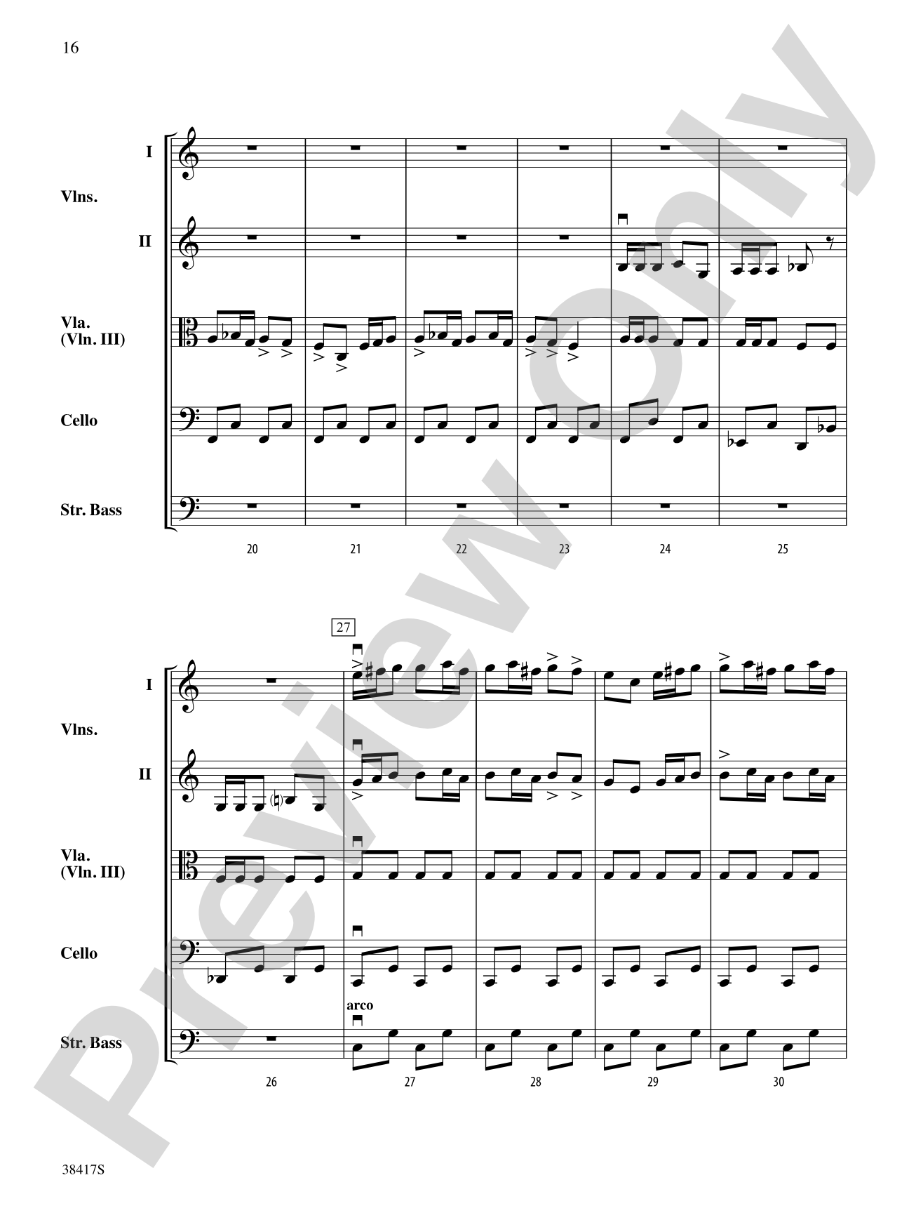 Themes from St. Paul's Suite: String Orchestra Conductor Score & Parts