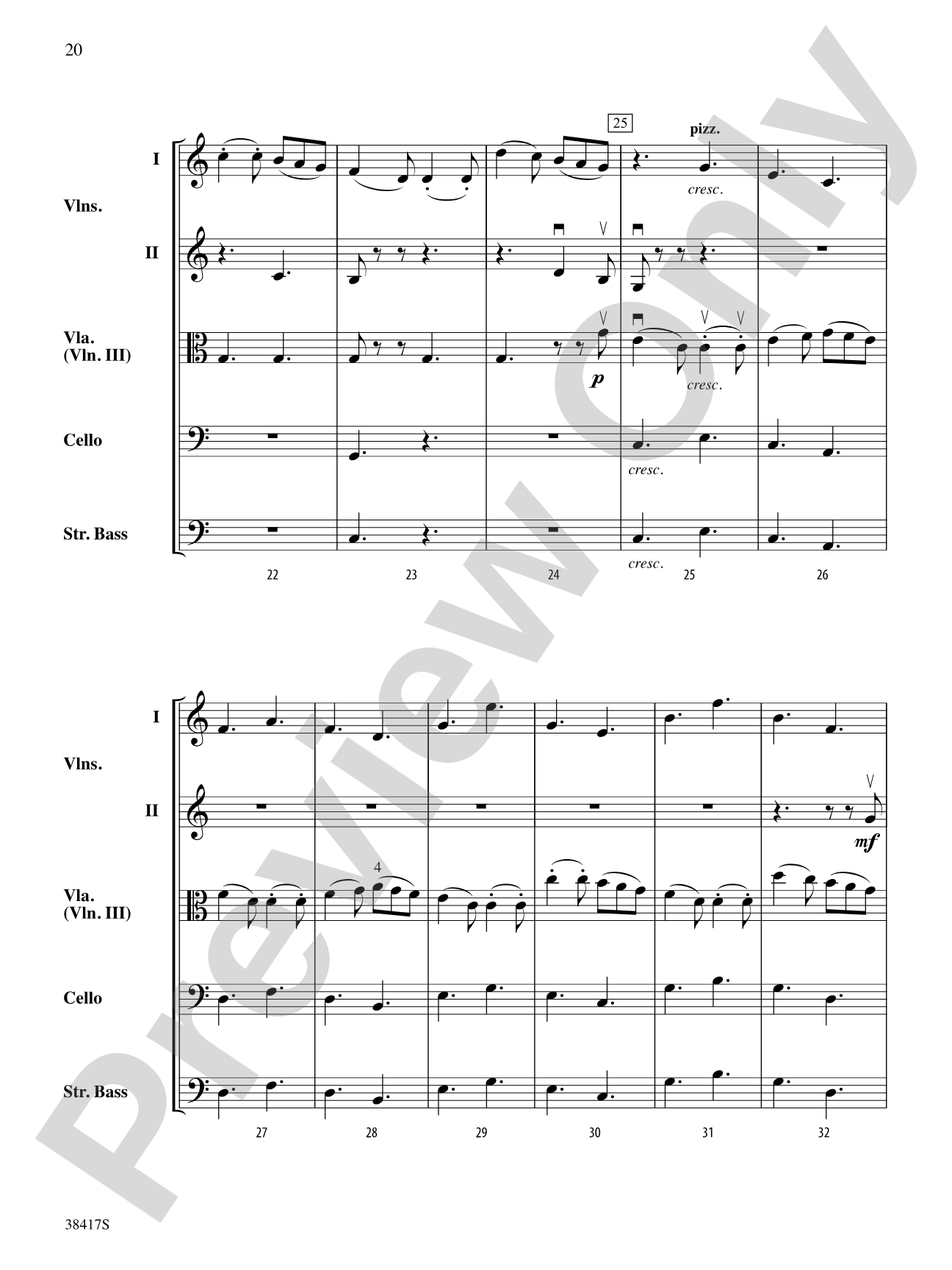 Themes from St. Paul's Suite: String Orchestra Conductor Score & Parts